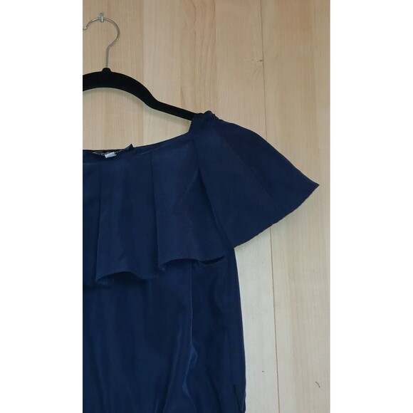Celine K New York Paris Navy Blouse Sz Small Sleeveless Chic Vnt Made In USA - Picture 5 of 7